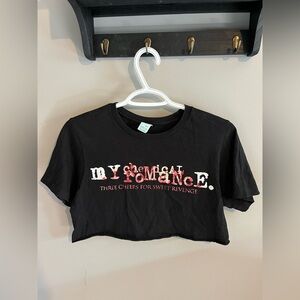 THREE CHEERS FOR SWEET REVENGE MCR CROPPED T SHIRT